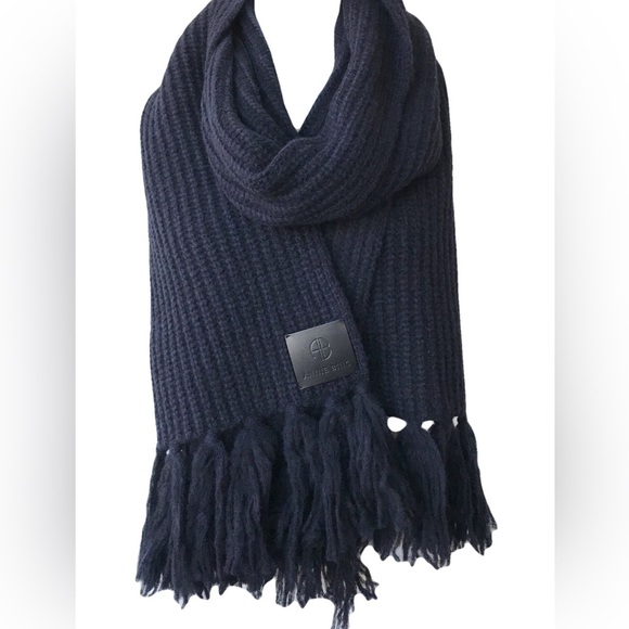 Anine Bing Accessories - ANINE BING Alyssa Cashmere Scarf In Midnight